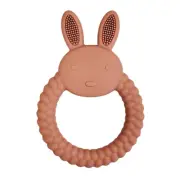 Urban Pink Bunny 11cm Silicone Teether Ring Baby/Infant Round Chew Teething Toy