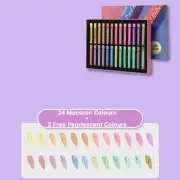 Extreme Soft Oil Pastel 24 Macaron Colour + 2 Free Pearlescent