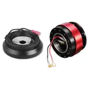 Red Snap Off Steering Wheel Quick Release Kit + Boss Hub for Mitsubishi (for: Mitsubishi)