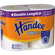 Handee Ultra Paper Towel Double Length White 240 Sheets 2 Pack