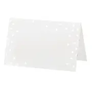 Place Cards for Table Setting,100Pcs Name Cards Blank Card,White Silver Point