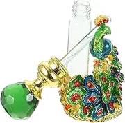 BESTOYARD Elegant Peacock Design Refillable Perfume Bottle Classical Aromatherapy Holder for Travel Retro Decorative Scent Container for Vanity and Dressing Table