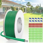 COZCLAM 50m Boundary Cable + 50 Pegs + 10 Cable Connectors + 10 Connection Terminals for Robot Lawnmower, Garden Accessory Set, Universal Boundary Wire, Compatible with Gardena/Bosch/Worx