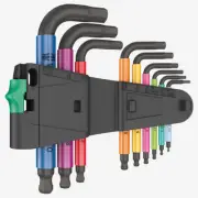 Wera 133164 Multicolor 2 Metric Hex-Plus L-key Set, BlackLaser
