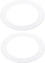 uxcell 3.78" ID 5.31" OD Goof Rings for Recessed Light, 2 Pack Matte White Goof Metal Trim Ring Lighting Fixture for Ceiling Wall Recessed Can Downlights