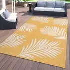 Rugshop Indoor/Outdoor Rugs Palm Leaves Textured Flat Weave Outdoor Patio Rugs