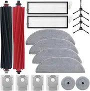 S8 Maxv Accessories Kit Compatible with Roborock S8 Max/MaxV Ultra Robot Vacuum, 2 Set Main Brush, 2 HEPA Filter, 4 Side Brush, 4 Mop Cloth + Edge Mop Cloth, 4 Dust Bag