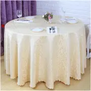 Jacquard Tablecloths Wedding Banquet Party Decoration Round White Table Overlays