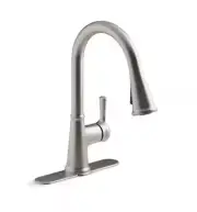 Kohler Tyne Single-Handle Pull-Down Sprayer Kitchen Faucet Vibrant Stainless