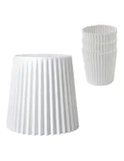 [Artiss] Cupcake Bar Stackable Foot Stools 4 Piece in White