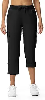 [TBMPOY] Womens Cargo Capris with Pockets Lightweight Hiking Capris Pants Quick Dry Casual Cropped Pants Summer Trip Cotton