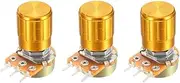 XYWHPGV 3 Pcs 10K Ohm Variable Resistors Single Turn Rotary Carbon Film Taper Potentiometer with Knob(46a1c 121e4 b650d f648d c9d96 293ca