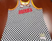 MITCHELL & NESS NBA HOUSTON ROCKETS BLANK CHECKERED SWINGMAN JERSEY SIZE 2XL