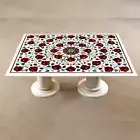 24"x36" White Marble Inlay Table Top Dining Table Top Center Table Home Decor.