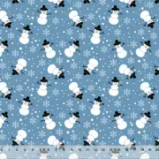 Frolicking Snowmen - Home Decor Fabric Polyester 62" W Sold by the Yard
