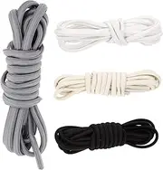 [Baluue] 4 Pairs Elastic Shoe Laces for Sneakers Shoelaces with Buckle Durable Material for Easy Use and Personal Style for Sports and Casual Shoes