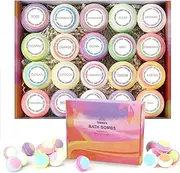 Fafamara Bath Bombs, Foaming Gift Set 20 Organic & Natural Handcrafted Essential Oils Relaxation and Stress Relief Fizzy Balls Ideal Birthday for Her/Him, Women, Wife, Girlfriend, Mother