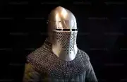 16G Medieval Bascinet Helmet Griffon Heavy Combat Helmet Knight Long Face Helmet