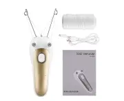 Electric Facial Hair Remover Female Body leg Face Cotton Thread Epilator Shaver Mini Women Hair Removal Beauty Machine - Gold