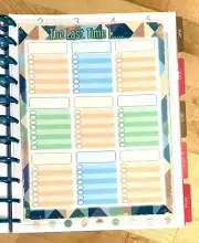 *Last Time I* Schedule Keeper 2 Sided Dashboard 4 use w the BIG Happy Planner