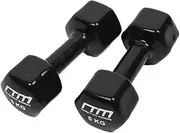 5kg Dumbbells Pair PVC Hand Weights Rubber Coated with Hexagonal Design for Home Gym, Strength Training, Bodybuilding, Weightlifting, Workout and Exercise