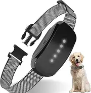 Bark Collar for Dogs, Adjustable Training Device Beep + Vibration + Shock Modes Waterproof USB Charging Suitable for Large Medium and Small Dogs Black