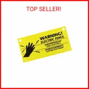 Zareba 680828 WS3 3-Pack Electric Fence Warning, 3 Signs