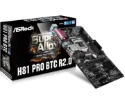 ASRock H81 Pro BTC R2.0 Intel LGA 1150 SATA 6Gb/s ATX 6 PCIE for Crypto ETH NIB