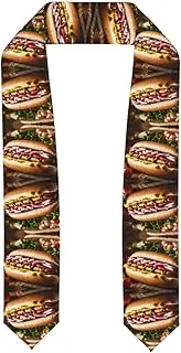 [EdWal] Food Pattern Funny print Graduation Stole and Sash Class for Unisex Adult Honor Stole Honor Stole of 2025