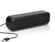 USB Computer Speaker,Wired Mini Soundbar Speaker,Laptop Stereo Speaker with Space Saving Design for Computer Laptop Desktop PC Dorm Office Desk