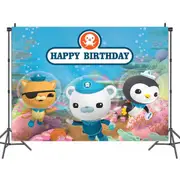 Octonauts Party Banner Backdrop - 100cm x 150xm Phtograpgy Background Kids Birthday Party Decorations