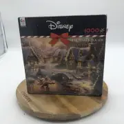 Ceaco Thomas Kinkade 1000 pc Jigsaw Puzzle Mickey Minnie Sweetheart Holiday