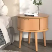 Enzo Curved Bedside Table Oak