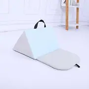 Kids Soft Block Sofa Carrying Reading Seat Cushion - Aqua/Grey