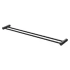 New Double Towel Rail 800mm Bathroom Rack Holder Matte Black Vivid 111-8130-10