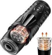 Automatic Male Masturbators Sex Toys for Men, Male Masturbator Cup with 7 Thrusting Rotation Modes for Penis Stimulation, 3D Realistic Textured Electric Pocket Pussy Adult Toys for Men Masturbation