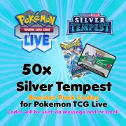 Pokemon TCG Live PTCGL PTCGO Online Codes: 50 Silver Tempest Booster Packs