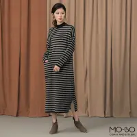 在飛比找蝦皮商城優惠-MOBO 條紋口袋針織洋裝 / 06020367