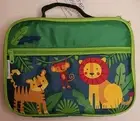 Stephen Joseph lunch box NWT Green Jungle Animals Lightweight Zipper Classic