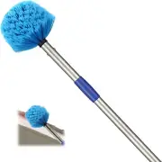Extended Reach Cobweb Duster with 8-Foot Pole - Medium Bristle Brush for Ceil...