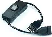 JBtek Male to Female USB Cable with ON/Off Switch - Easy Start/Reboot for Raspberry Pi & Arduino