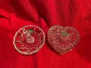 Vintage Kristal Zajecar Lead Crystal Ring Dish And Jewelry Box Former Yugoslavia