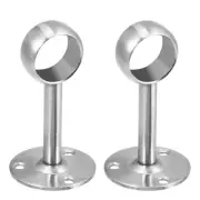 Wardrobe Pipe Bracket, 25mm Dia, 85mm Height, Wall Mounting Rail Rod Socket 2pcs