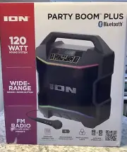 ION Party Boom Plus Portable Bluetooth Enabled Speakers w/ Lights & Wide Sound