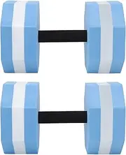 Aquatic Dumbbells High Density EVA Foam Set Lightweight Buoyant Water Floating Dumbbells for Indoor Swimming Pools Aerobic Fitness Rehabilitation Training 2Pcs