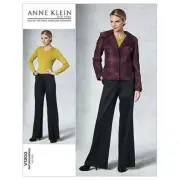 OOP Vogue Designer Patterns Anne Klein Ladies Suit Jacket Pants Trouser V1200 FF