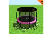 Kahuna Trampoline 6ft with Roof - Pink