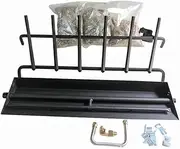 18"-30" Burner Pan for Gas Fireplace Gas Fireplace Burner Gas Logs Propane Burner (30 Inch Double Pipe)
