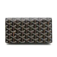 在飛比找ETMall東森購物網優惠-【GOYARD 高雅德】經典滿版LOGO翻蓋釦式對開長夾 (