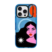 iPhone 16 Pro Impact Ring Stand Case MagSafe Compatible Moon by Camila Rosa